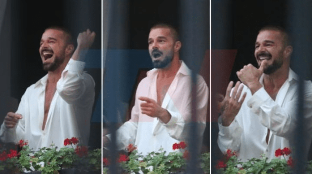 Banderas, regalos y euforia: el impactante recibimiento de los fans a Ricky Martin y su&nbsp;reacción